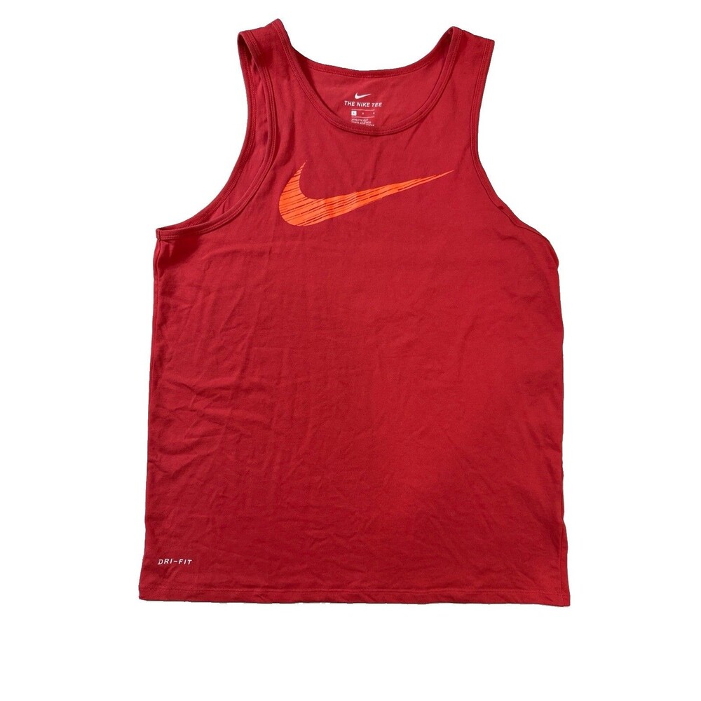 The Nike Tee- Dri Fit Tank Top- Pink/coral- Mens Size Large
